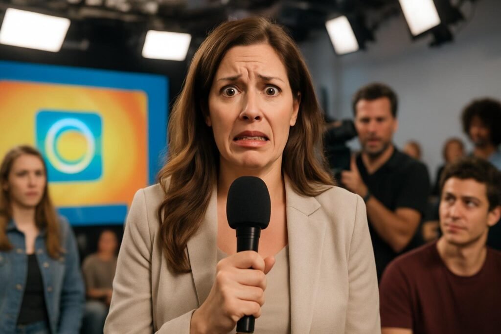 Apresentadora se atrapalha ao anunciar artistas desconhecidos ao vivo